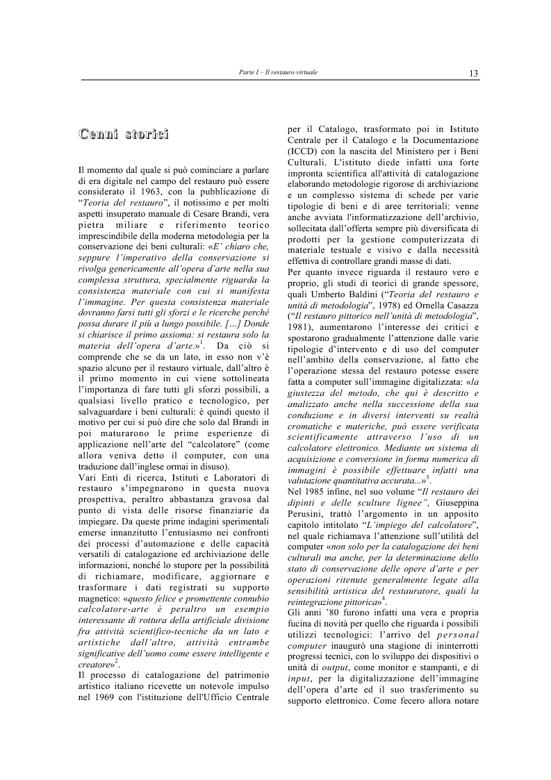Anteprima della tesi: Il restauro virtuale, Pagina 8
