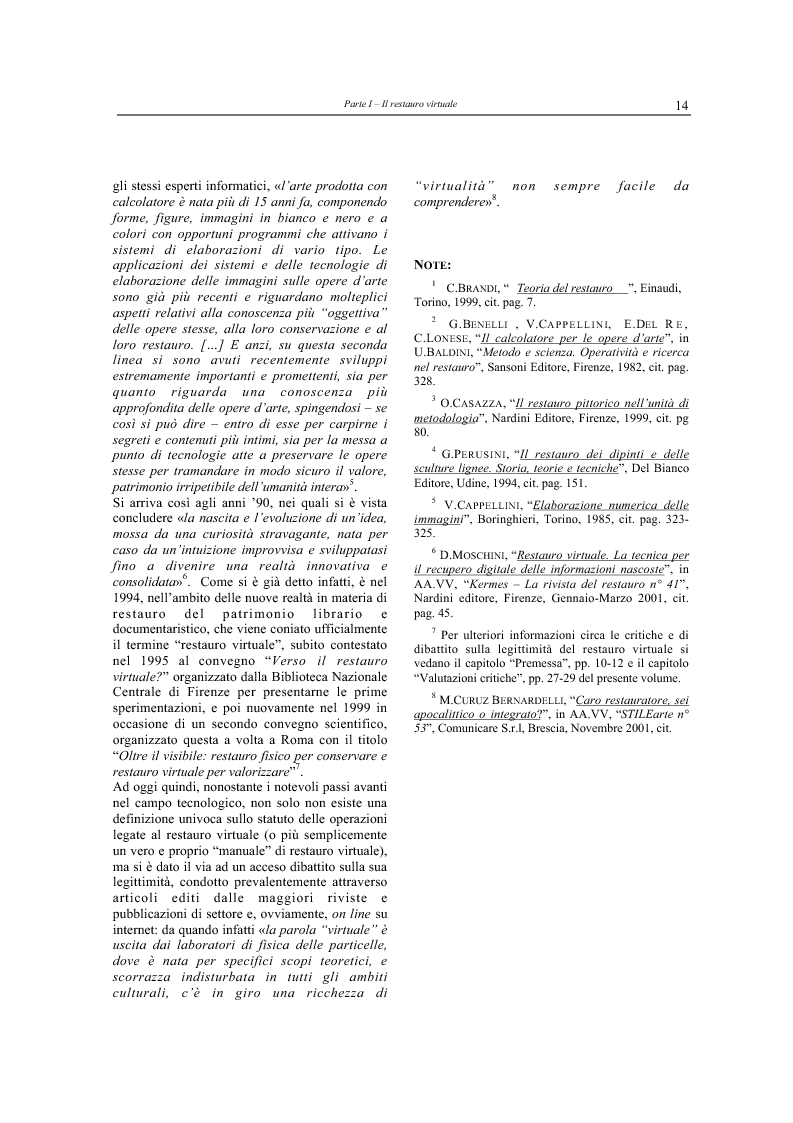 Anteprima della tesi: Il restauro virtuale, Pagina 9