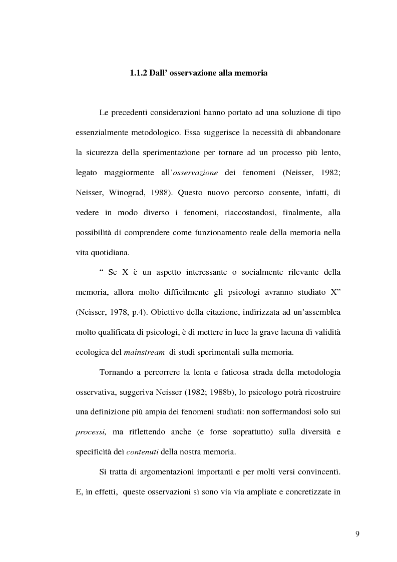 Anteprima della tesi: Natura sociale della Memoria, Pagina 6
