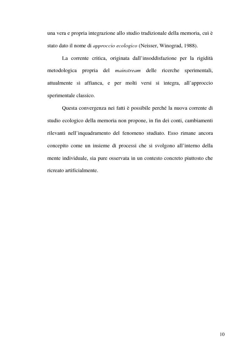 Anteprima della tesi: Natura sociale della Memoria, Pagina 7