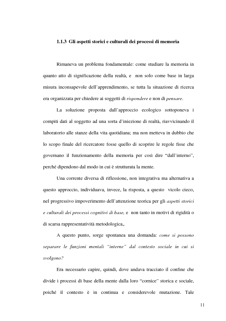 Anteprima della tesi: Natura sociale della Memoria, Pagina 8