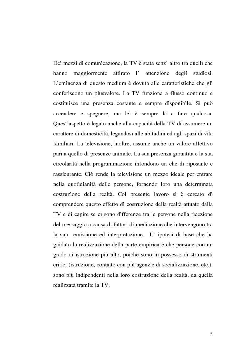 Anteprima della tesi: Strategie interpretative per la costruzione sociale della telerealtà, Pagina 5