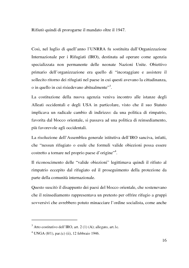 Anteprima della tesi: I beneficiari dell'attività dell'Alto Commissariato delle Nazioni Unite per i Rifugiati., Pagina 10