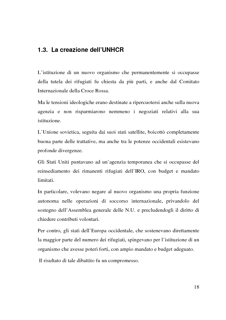 Anteprima della tesi: I beneficiari dell'attività dell'Alto Commissariato delle Nazioni Unite per i Rifugiati., Pagina 12