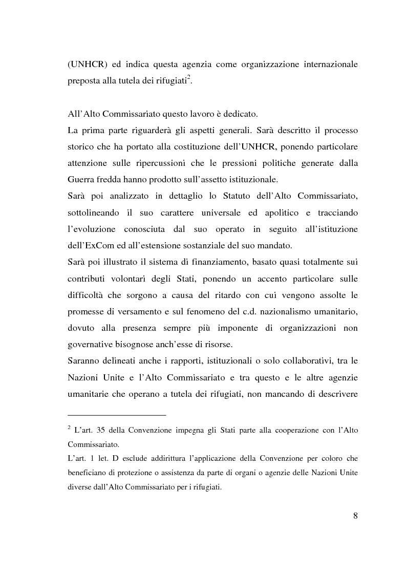 Anteprima della tesi: I beneficiari dell'attività dell'Alto Commissariato delle Nazioni Unite per i Rifugiati., Pagina 2