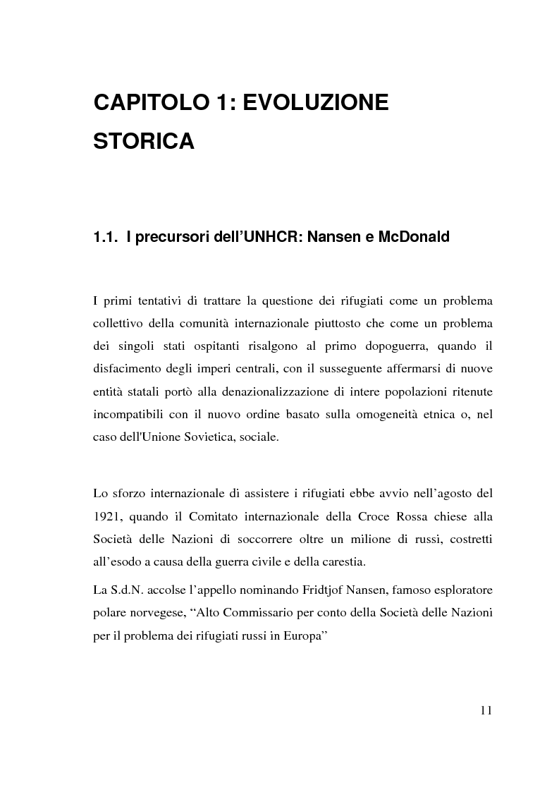 Anteprima della tesi: I beneficiari dell'attività dell'Alto Commissariato delle Nazioni Unite per i Rifugiati., Pagina 5