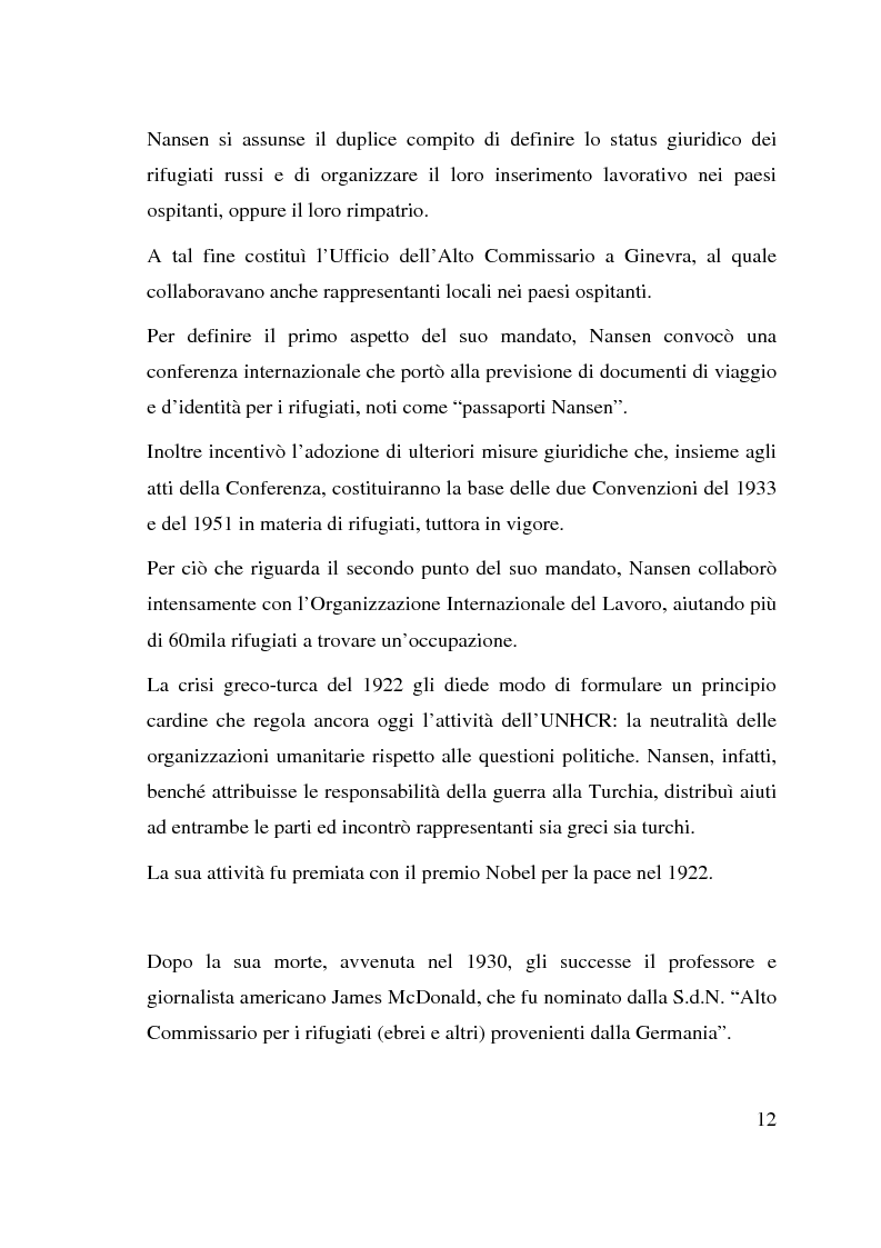 Anteprima della tesi: I beneficiari dell'attività dell'Alto Commissariato delle Nazioni Unite per i Rifugiati., Pagina 6