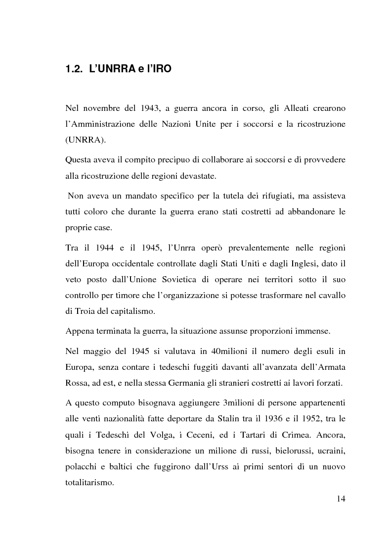 Anteprima della tesi: I beneficiari dell'attività dell'Alto Commissariato delle Nazioni Unite per i Rifugiati., Pagina 8