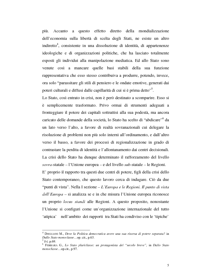 Anteprima della tesi: Il rapporto tra le Regioni e l'Unione europea, Pagina 2
