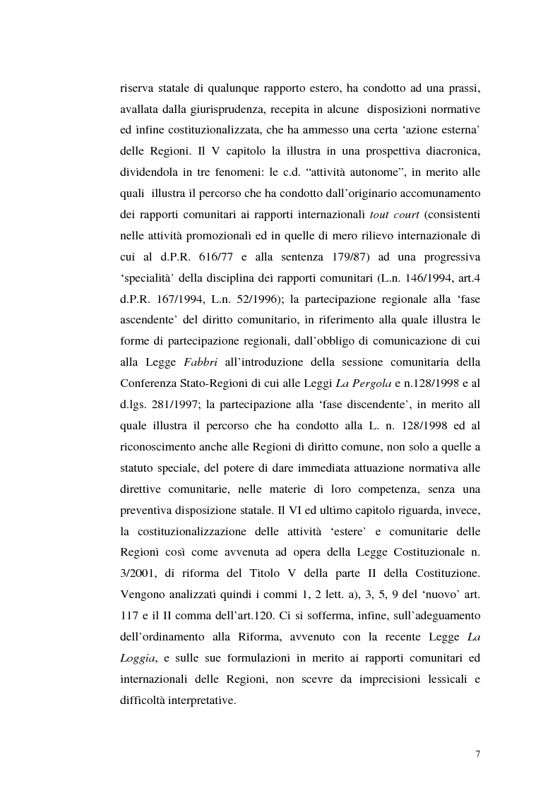 Anteprima della tesi: Il rapporto tra le Regioni e l'Unione europea, Pagina 4