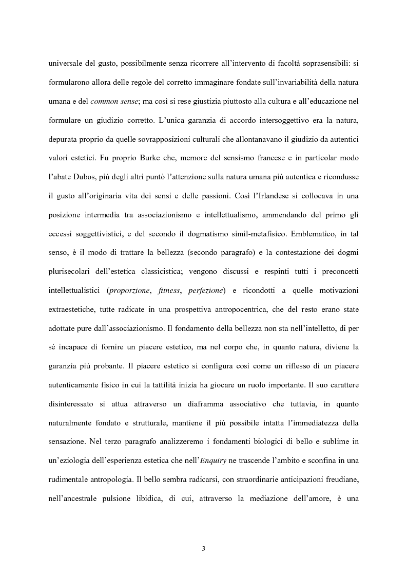Anteprima della tesi: Burke e il sublime nella prima metà del 'Settecento inglese, Pagina 2