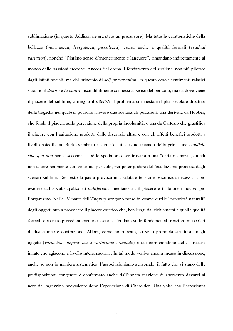 Anteprima della tesi: Burke e il sublime nella prima metà del 'Settecento inglese, Pagina 3