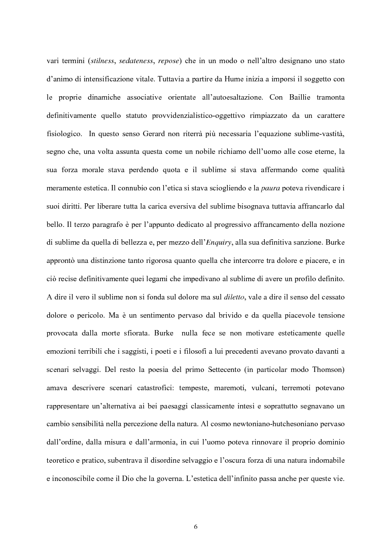 Anteprima della tesi: Burke e il sublime nella prima metà del 'Settecento inglese, Pagina 5