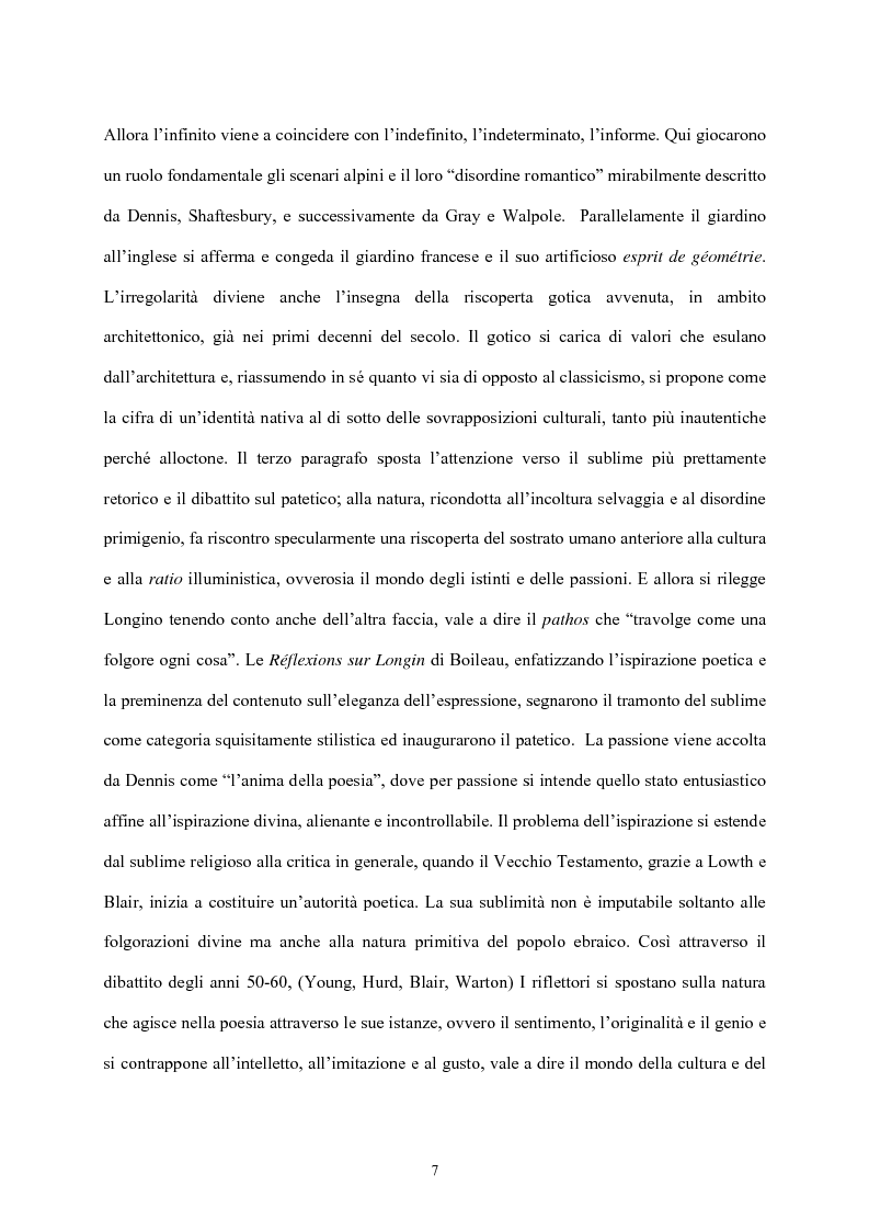 Anteprima della tesi: Burke e il sublime nella prima metà del 'Settecento inglese, Pagina 6