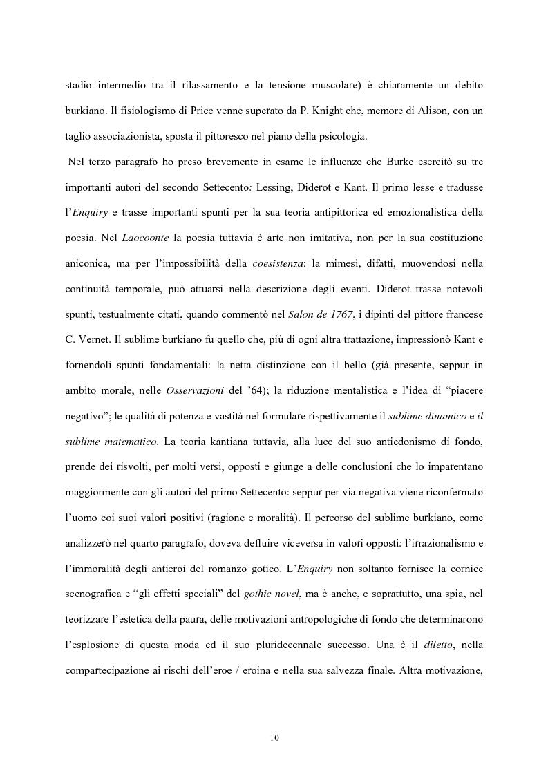 Anteprima della tesi: Burke e il sublime nella prima metà del 'Settecento inglese, Pagina 9