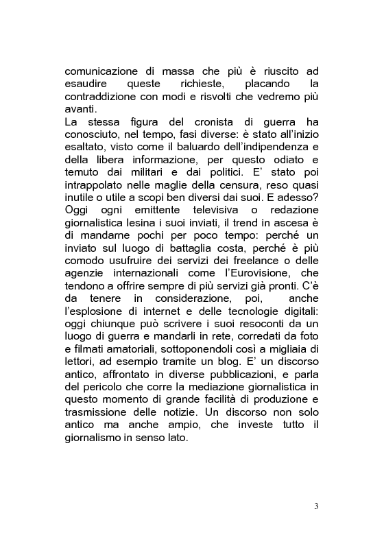 Anteprima della tesi: Giornalismo di guerra: tecniche, evoluzioni, analisi, Pagina 2