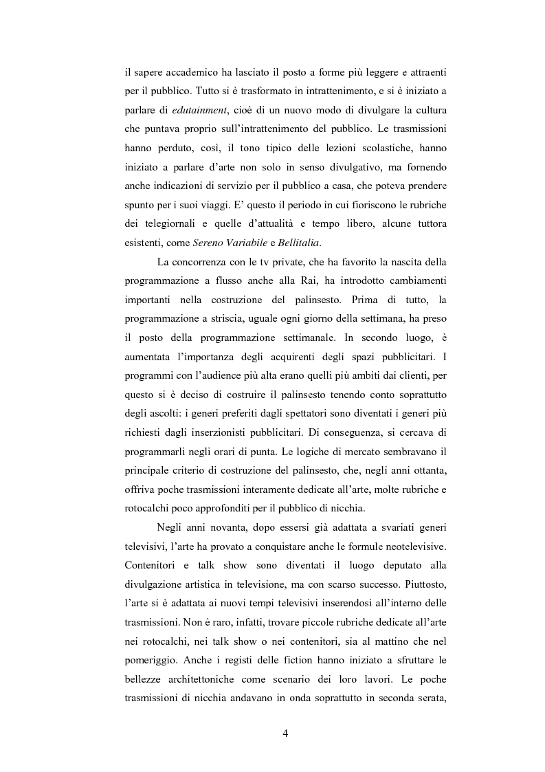 Anteprima della tesi: I programmi d'arte nella televisione pubblica italiana, Pagina 2