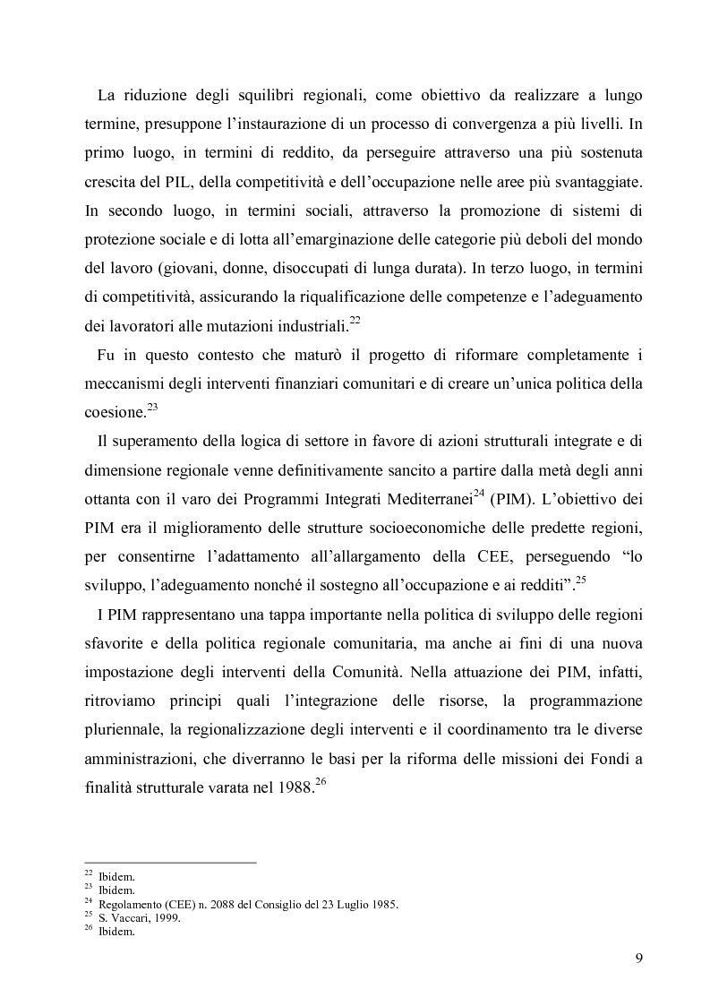 Anteprima della tesi: I Fondi Strutturali europei nel centro Italia. Un caso nella Regione Lazio., Pagina 8