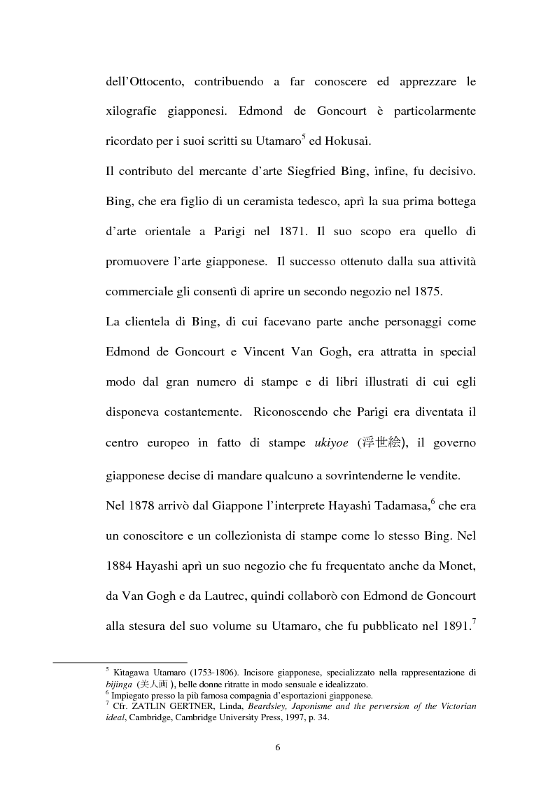 Anteprima della tesi: Il Giapponismo in Aubrey Beardsley, Pagina 6