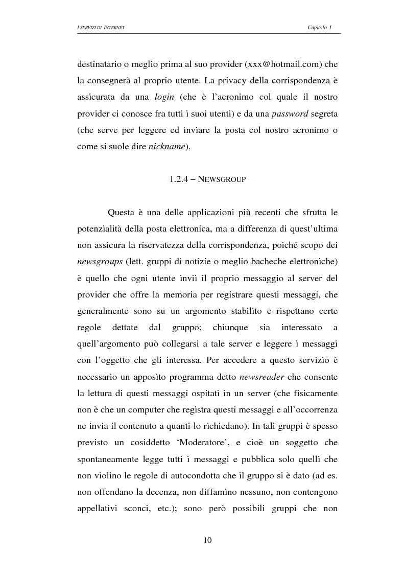 Anteprima della tesi: Responsabilità civile degli Internet providers: aspetti comparatistici, Pagina 10
