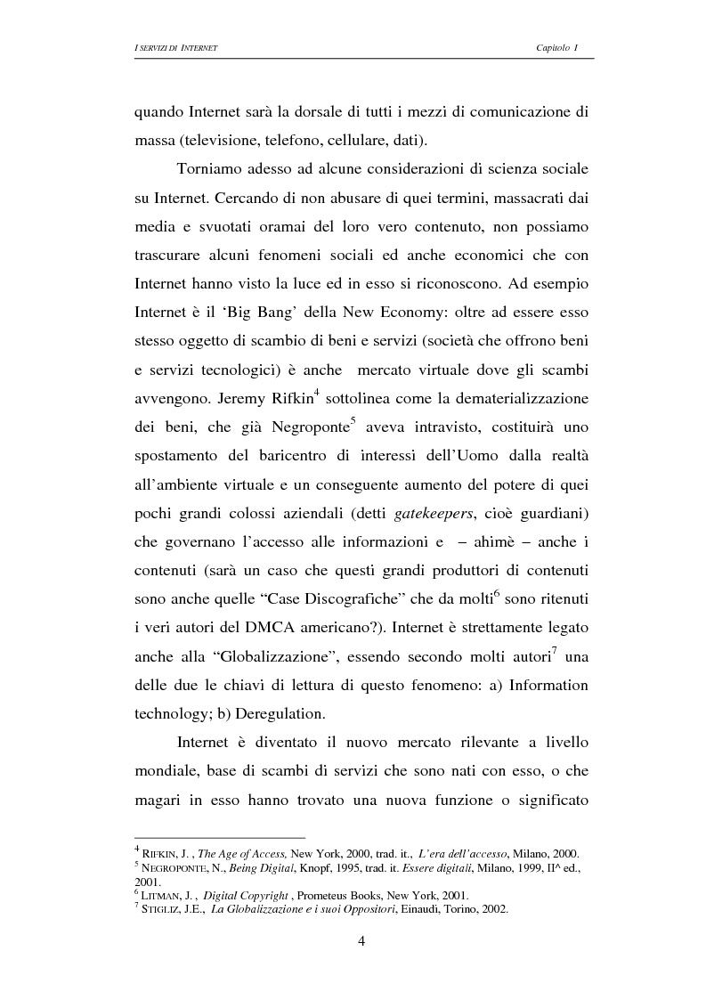 Anteprima della tesi: Responsabilità civile degli Internet providers: aspetti comparatistici, Pagina 4