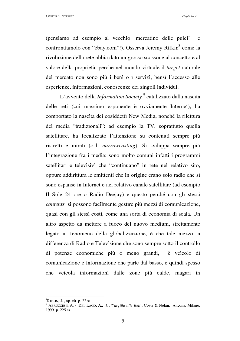 Anteprima della tesi: Responsabilità civile degli Internet providers: aspetti comparatistici, Pagina 5
