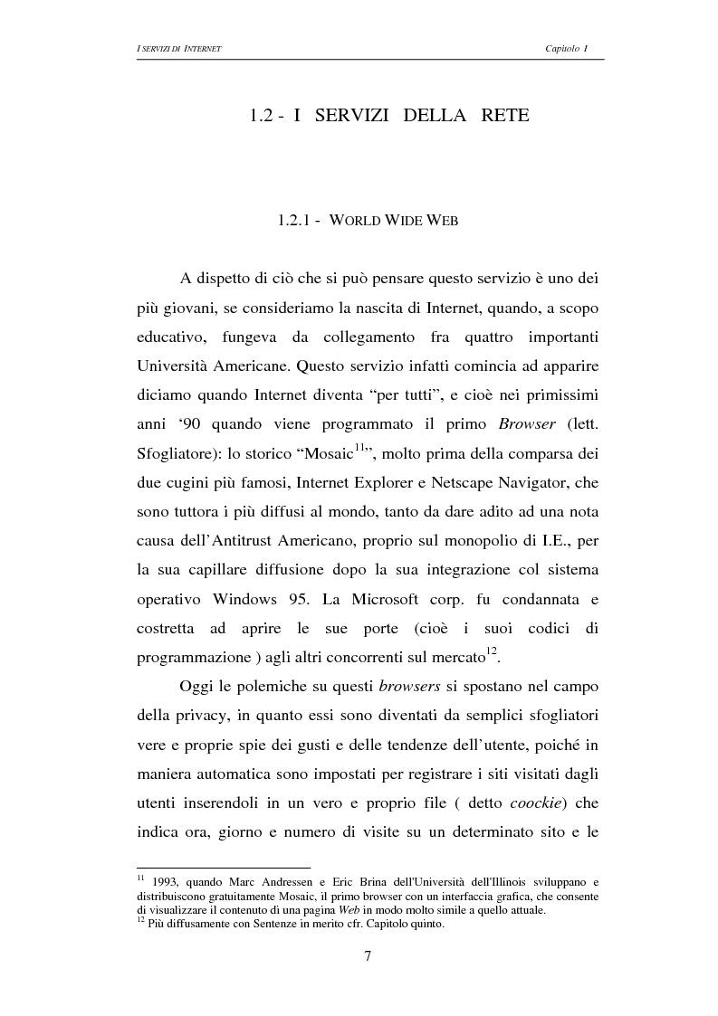 Anteprima della tesi: Responsabilità civile degli Internet providers: aspetti comparatistici, Pagina 7