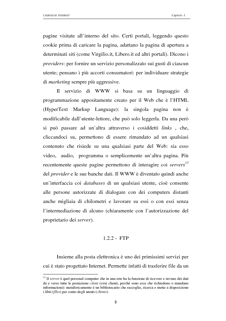 Anteprima della tesi: Responsabilità civile degli Internet providers: aspetti comparatistici, Pagina 8