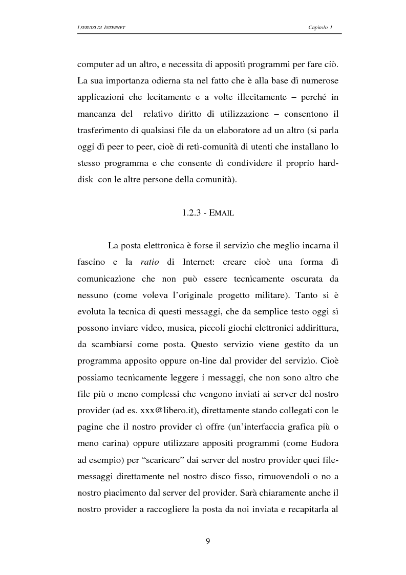 Anteprima della tesi: Responsabilità civile degli Internet providers: aspetti comparatistici, Pagina 9