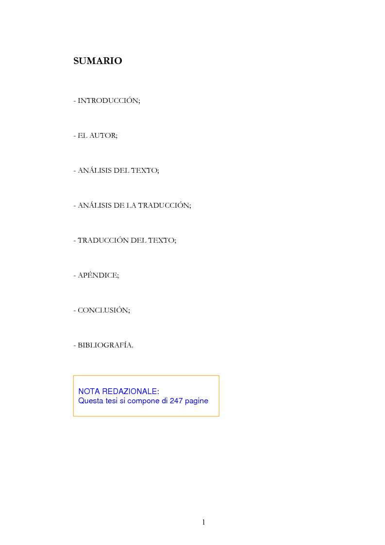 Indice della tesi: Anàlisis, comentario y traducciòn de "Latinoamericanos buscando lugar en este siglo" de Néstor Garcìa Canclini, Pagina 1