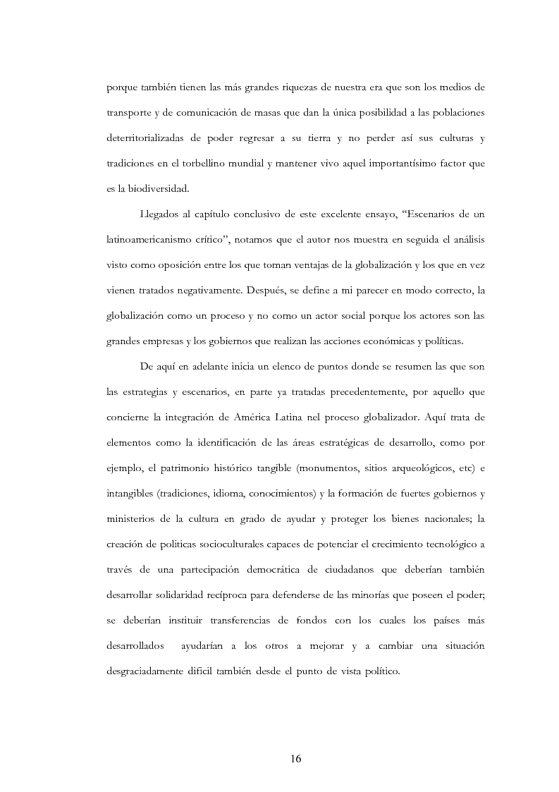 Anteprima della tesi: Anàlisis, comentario y traducciòn de "Latinoamericanos buscando lugar en este siglo" de Néstor Garcìa Canclini, Pagina 15
