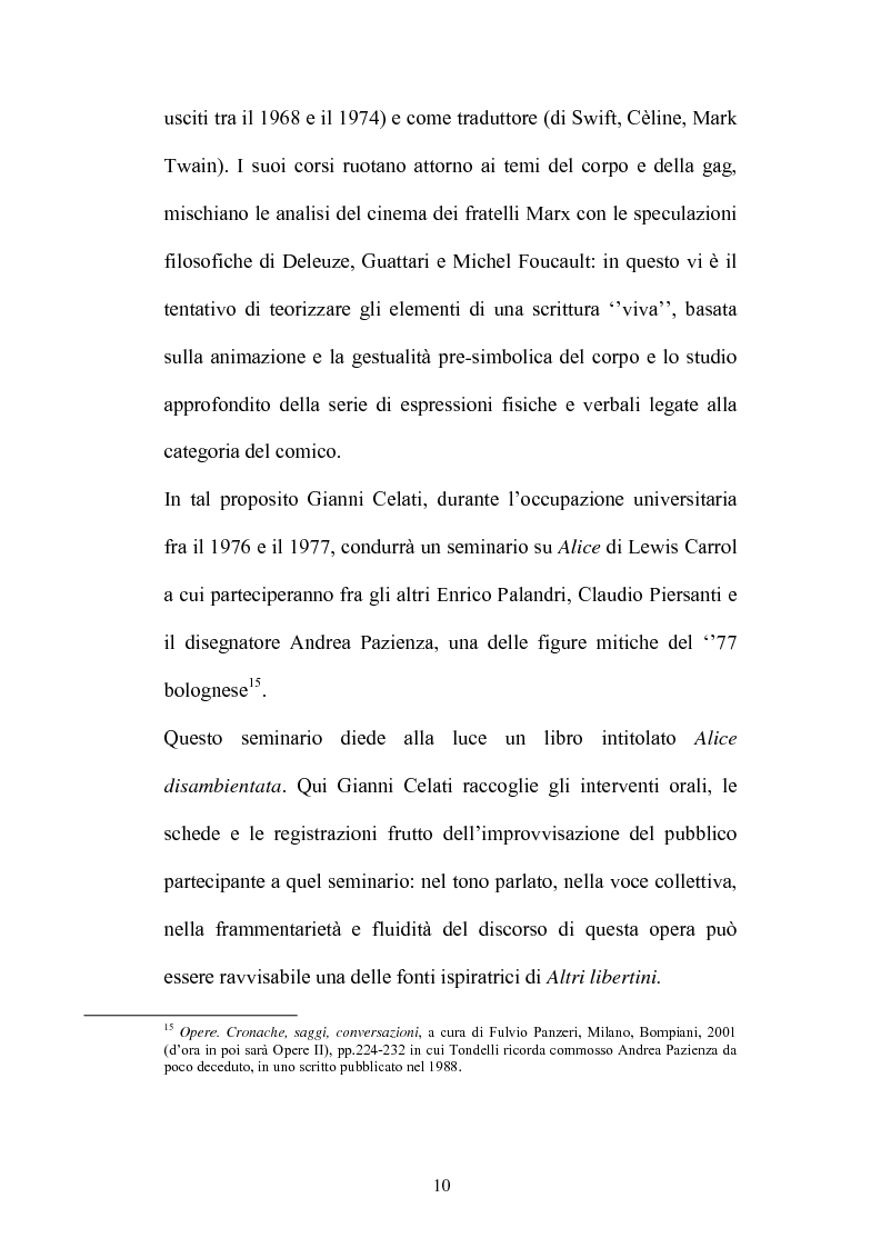 Anteprima della tesi: Un testo contro la solitudine. Pier Vittorio Tondelli scrittore postmoderno., Pagina 10