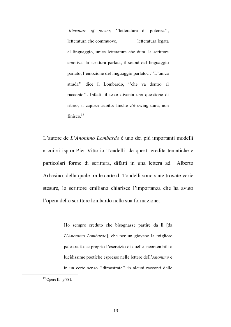 Anteprima della tesi: Un testo contro la solitudine. Pier Vittorio Tondelli scrittore postmoderno., Pagina 13