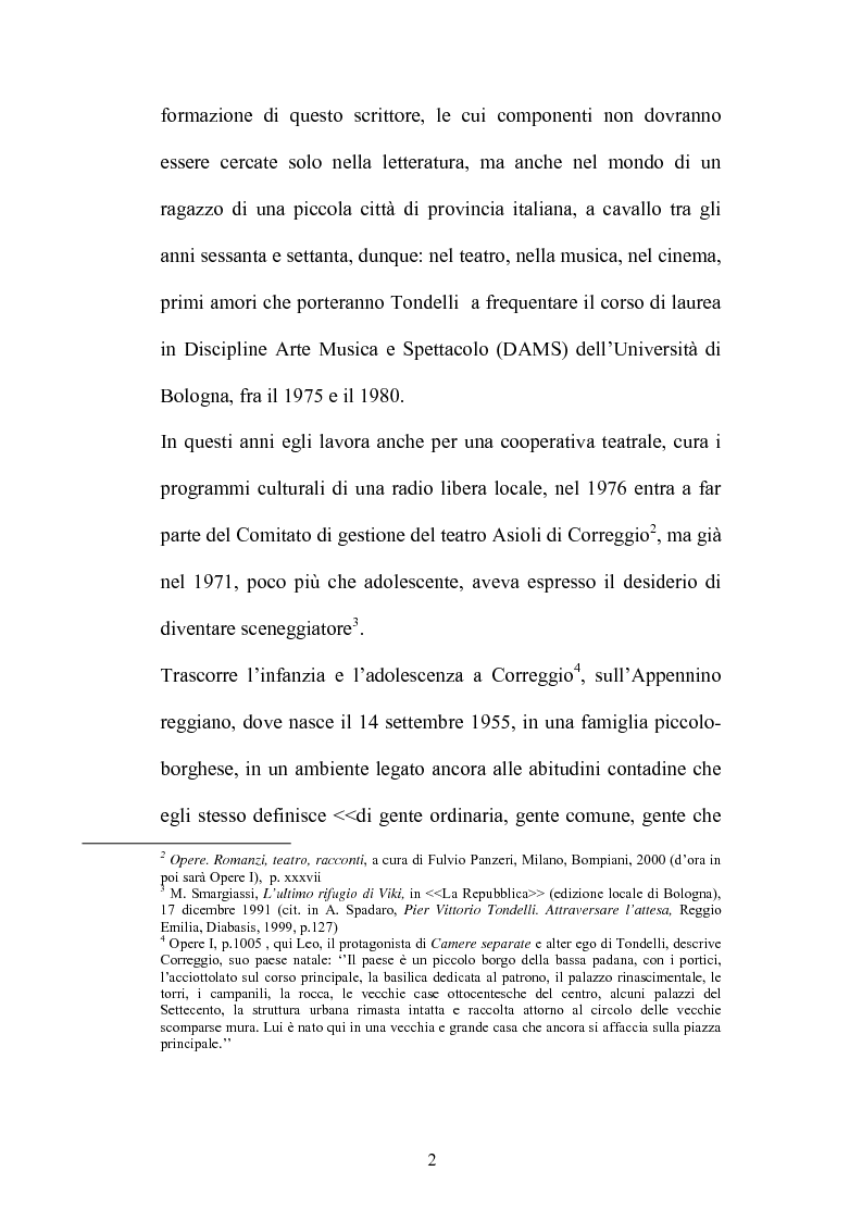 Anteprima della tesi: Un testo contro la solitudine. Pier Vittorio Tondelli scrittore postmoderno., Pagina 2