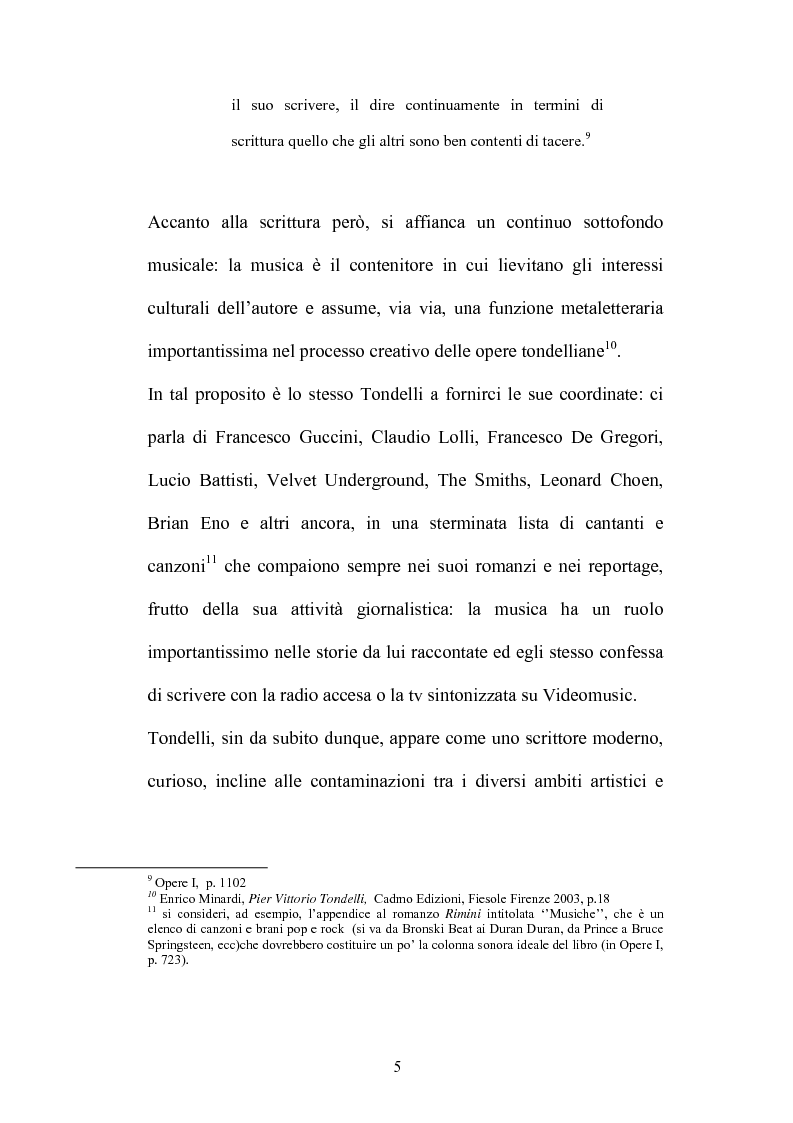 Anteprima della tesi: Un testo contro la solitudine. Pier Vittorio Tondelli scrittore postmoderno., Pagina 5