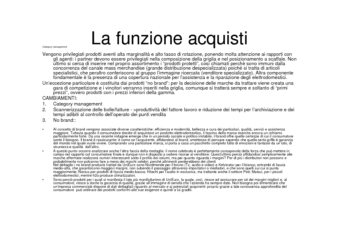 Anteprima della tesi: La grande distribuzione specializzata nell'elettronica di consumo. Il caso UniEuro - Dixons., Pagina 8