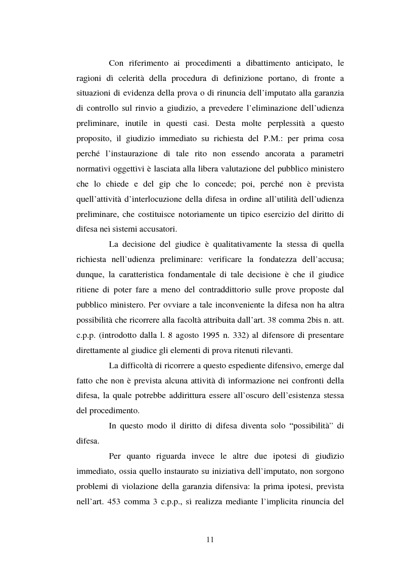 Anteprima della tesi: Strategie difensive e udienza preliminare, Pagina 11