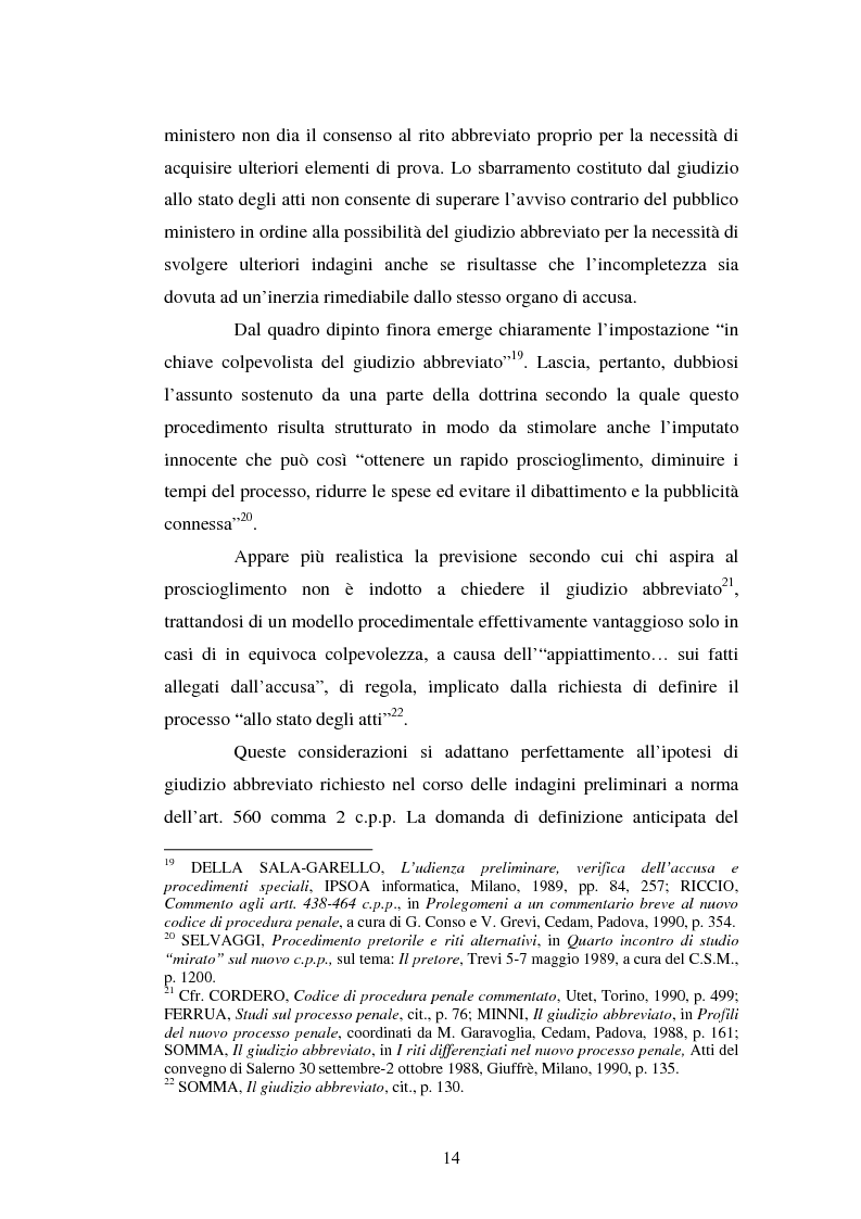 Anteprima della tesi: Strategie difensive e udienza preliminare, Pagina 14
