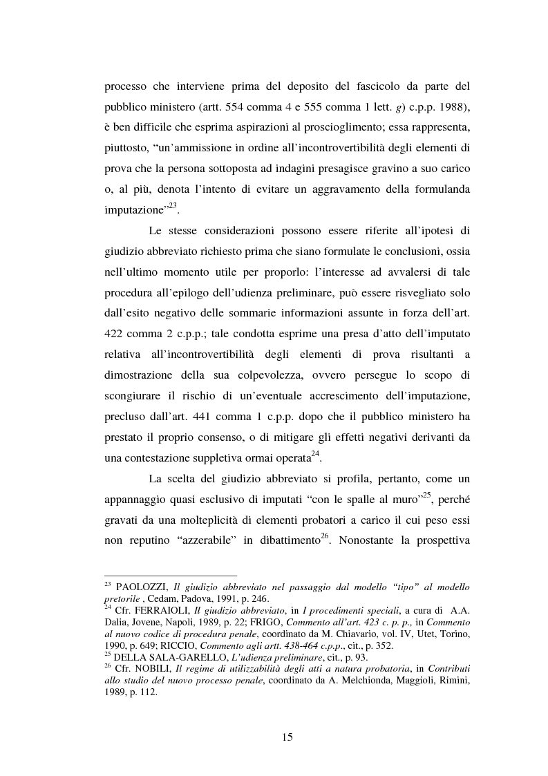 Anteprima della tesi: Strategie difensive e udienza preliminare, Pagina 15