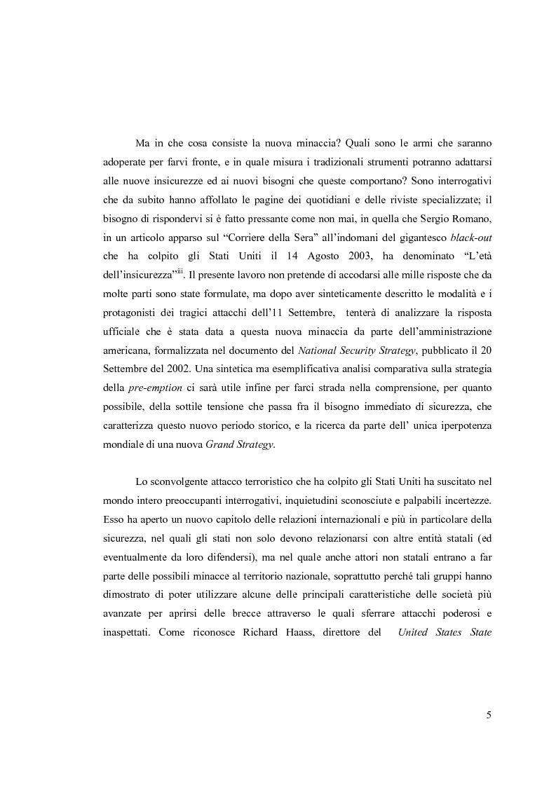 Anteprima della tesi: Il National Security Strategy 2002: Una nuova Grand Strategy americana?, Pagina 2