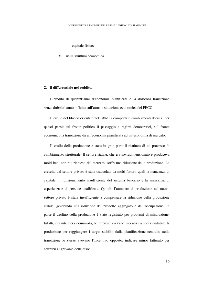 Anteprima della tesi: Le conseguenze sul mercato del lavoro dell'allargamento ad Est dell'Unione Europea, Pagina 10