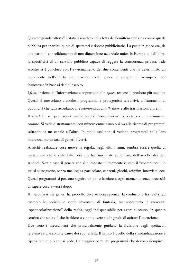 Anteprima della tesi: Costruzione dei palinsesti e marketing televisivo, Pagina 14