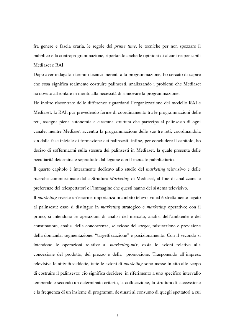 Anteprima della tesi: Costruzione dei palinsesti e marketing televisivo, Pagina 7