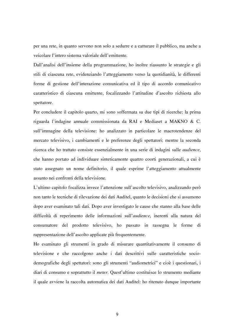 Anteprima della tesi: Costruzione dei palinsesti e marketing televisivo, Pagina 9