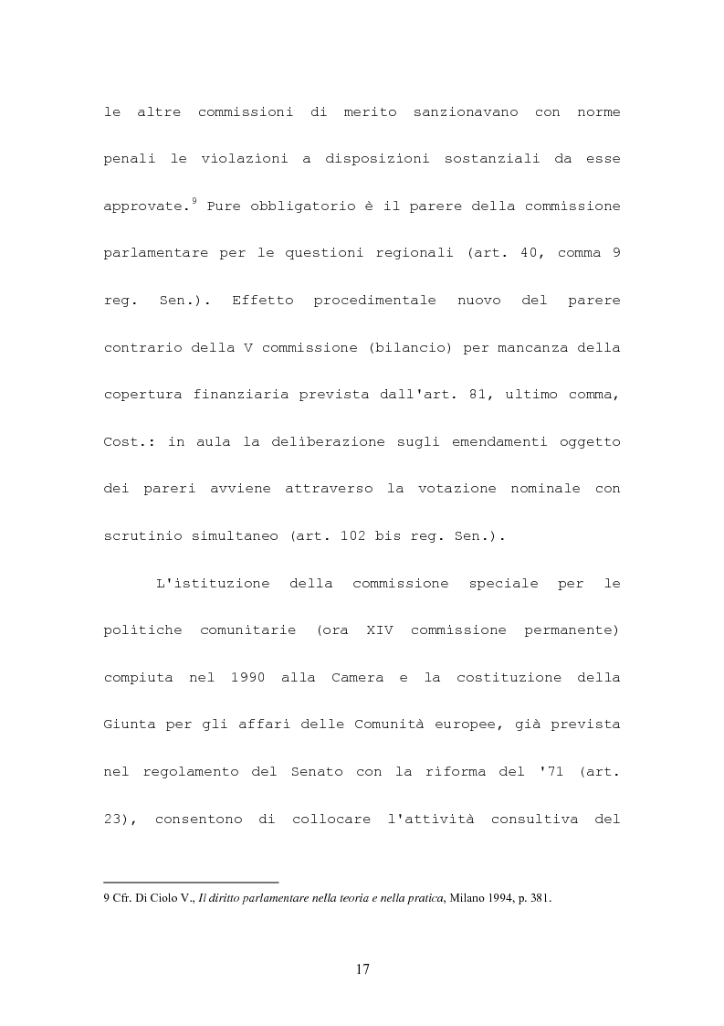 Anteprima della tesi: L'attività consultiva delle commissioni nel procedimento legislativo, Pagina 13