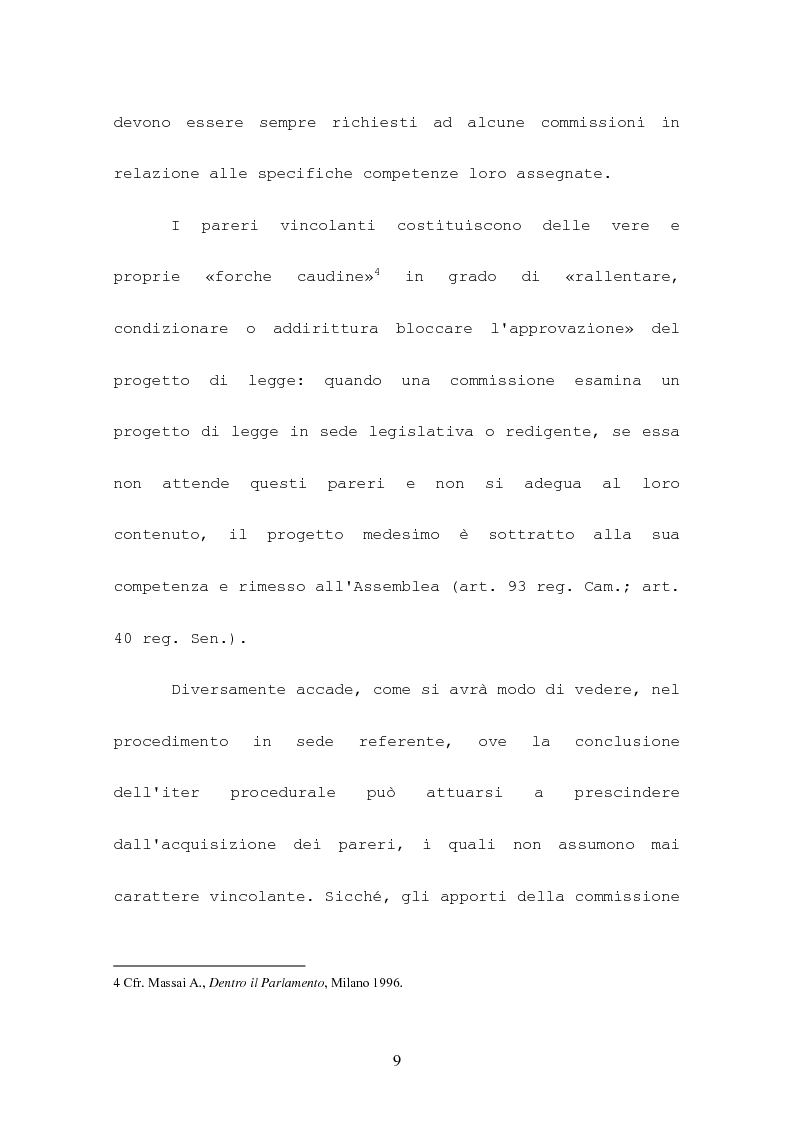 Anteprima della tesi: L'attività consultiva delle commissioni nel procedimento legislativo, Pagina 5