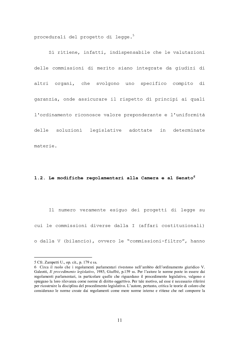 Anteprima della tesi: L'attività consultiva delle commissioni nel procedimento legislativo, Pagina 7