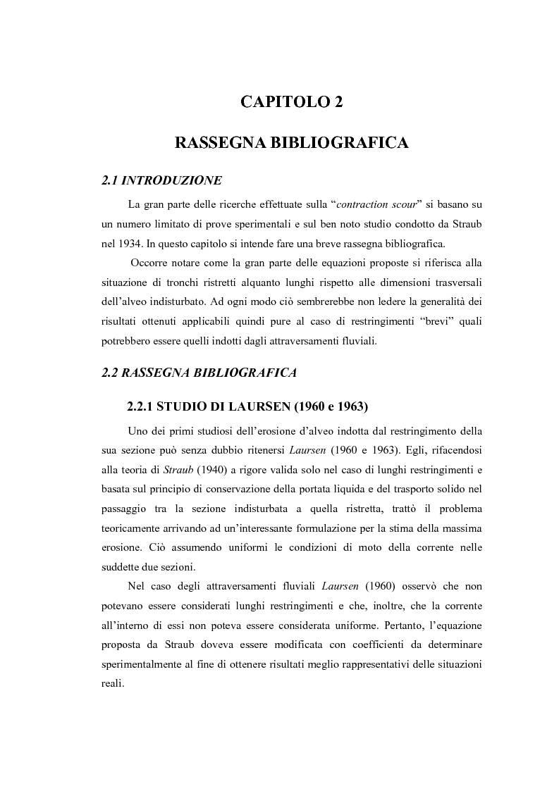 Anteprima della tesi: Indagine sperimentale sull'evoluzione morfologica di un alveo fluviale soggetto a restringimento, Pagina 13