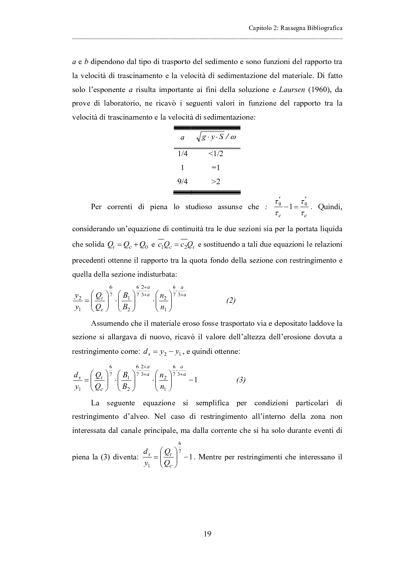 Anteprima della tesi: Indagine sperimentale sull'evoluzione morfologica di un alveo fluviale soggetto a restringimento, Pagina 15