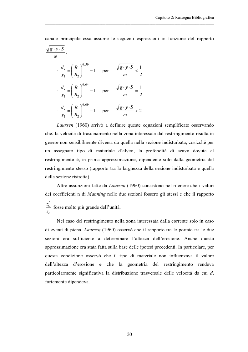 Anteprima della tesi: Indagine sperimentale sull'evoluzione morfologica di un alveo fluviale soggetto a restringimento, Pagina 16